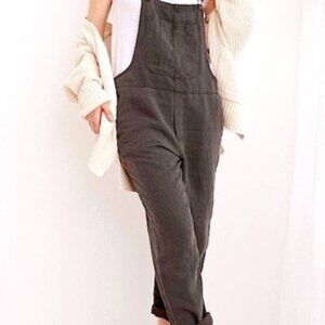 Aerie Gray Twill Overalls